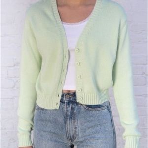 BRANDY MELVILLE GREEN BILLIE CARDIGAN